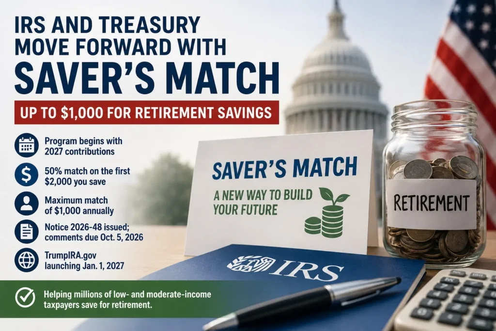 Saver's Match 2027: What Taxpayers Need to Know About the New Retirement Savings Benefit 1 Saver's Match Program